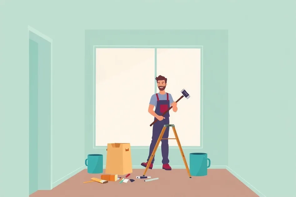 Intérieur rénové après travaux de peinture à Antibes