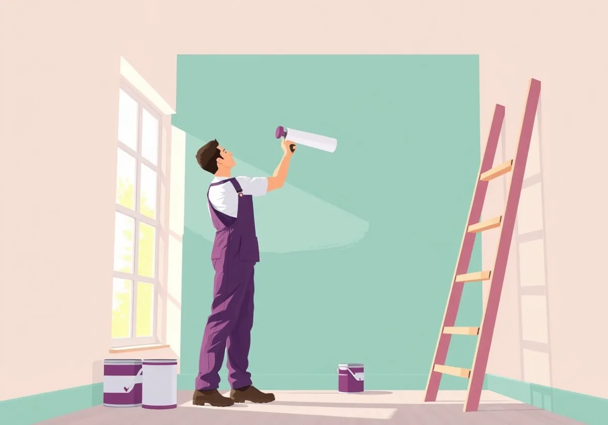 Peintre Antibes 06160 en intervention sur un chantier